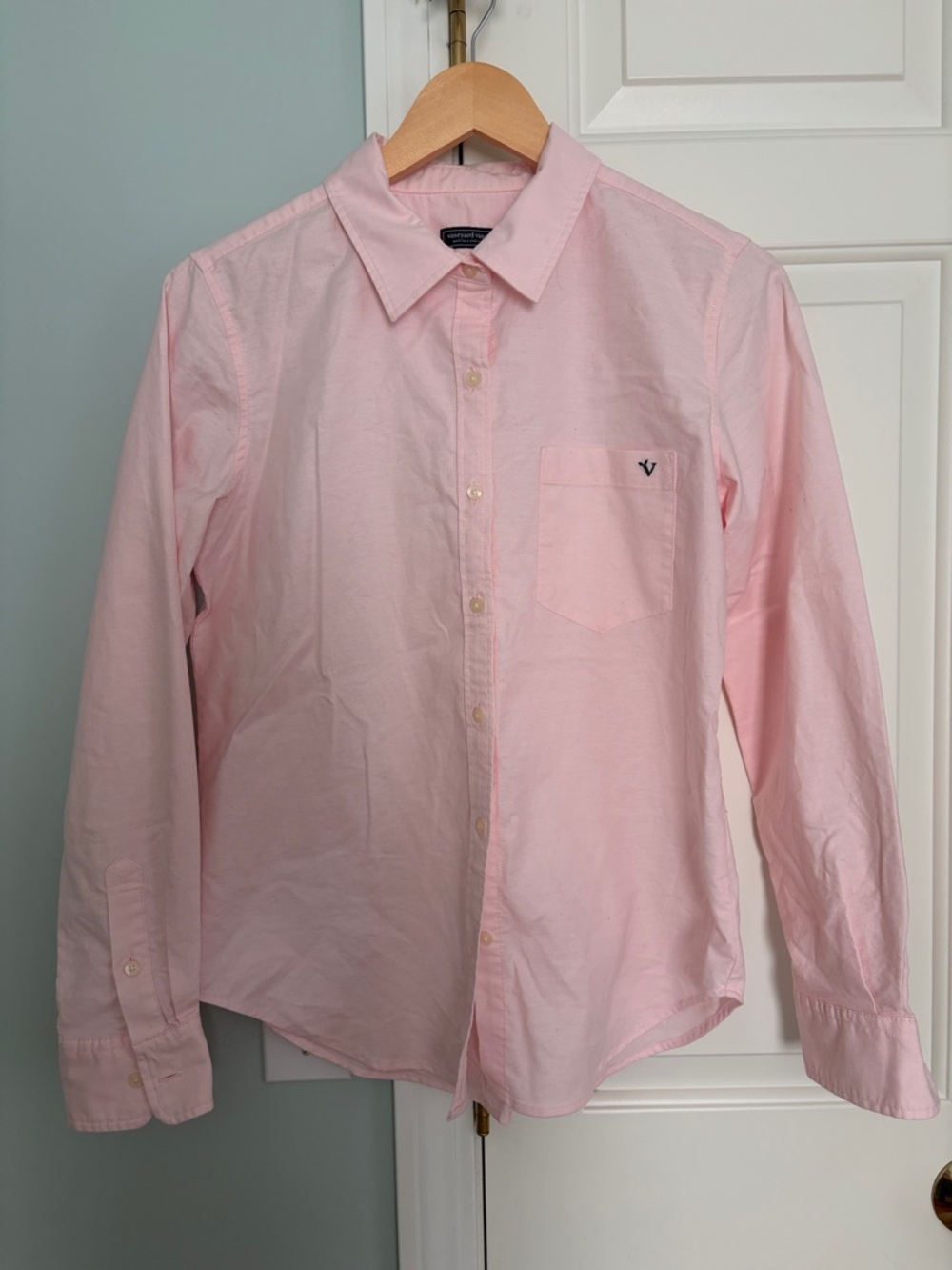 NEW! Vineyard Vines Pastel Pink Button-Down Cotton Oxford sz 6